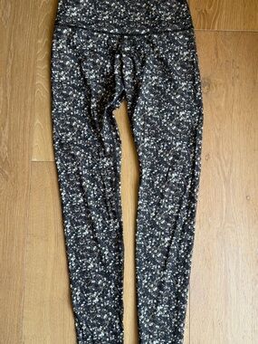 lululemon athletica full length brown and gold sequin printed High-Rise Leggings